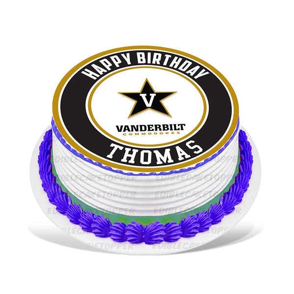 Vanderbilt Commodores Edible Cake Toppers Round