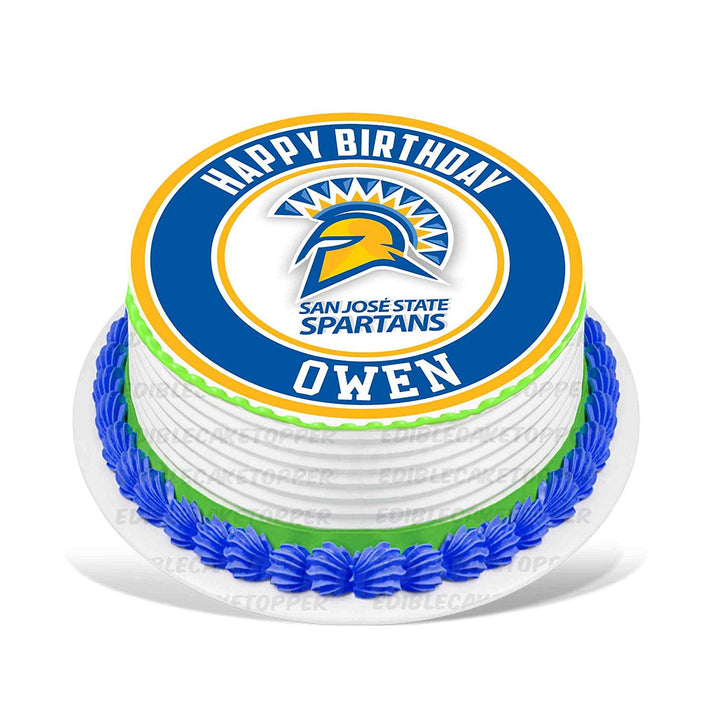 San Jose State Spartans Edible Cake Toppers Round