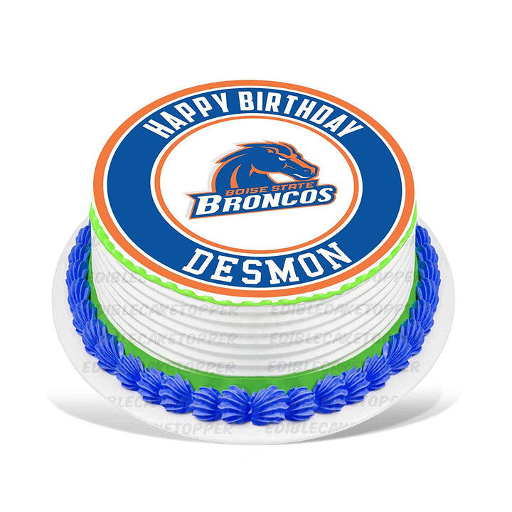 Boise State Broncos Edible Cake Toppers Round