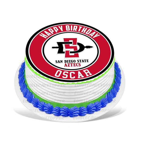 San Diego State Aztecs Edible Cake Toppers Round