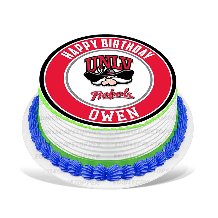 UNLV Rebels Edible Cake Toppers Round