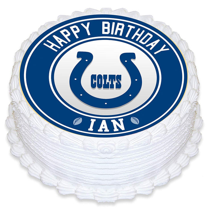 Indianapolis Colts Edible Cake Toppers Round