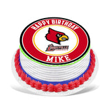 Louisville Cardinals Edible Cake Toppers Round
