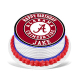 Alabama Crimson Tide Edible Cake Toppers Round