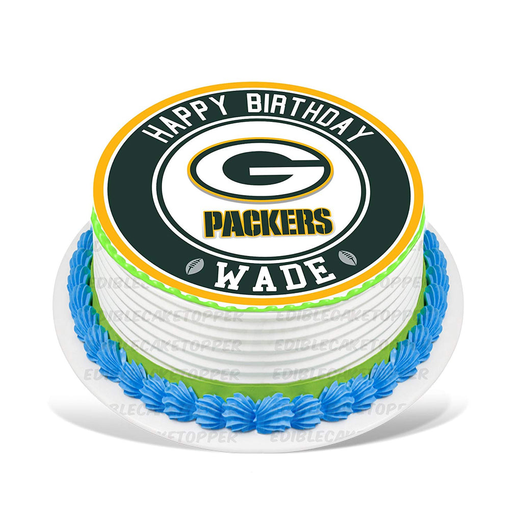 Packers Cake Topper 8 Inches Round Birthday Cake Topper