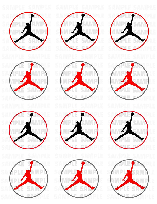 Jordan Jumpman Edible Cupcake Toppers