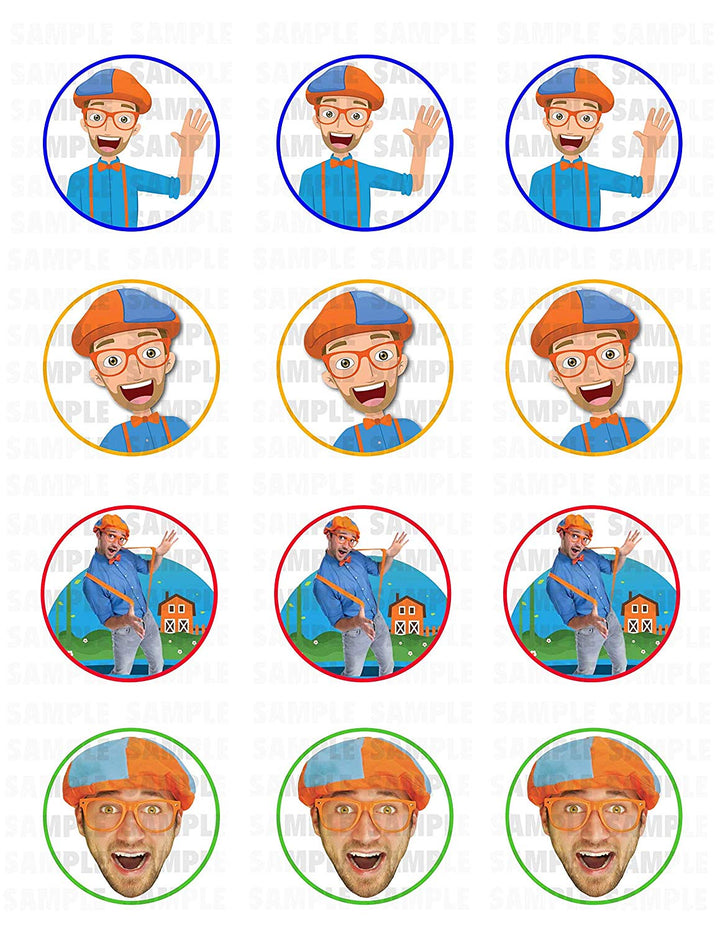 Blippi Edible Cupcake Toppers