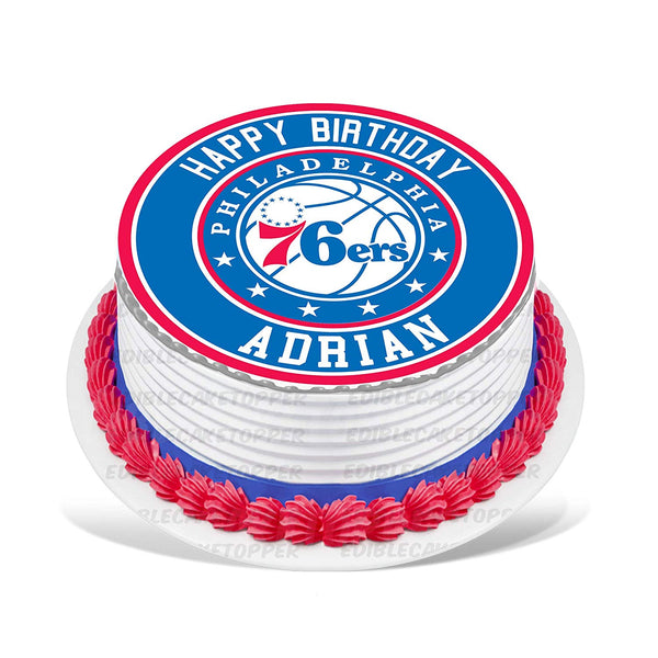 Philadelphia 76ers Edible Cake Toppers Round