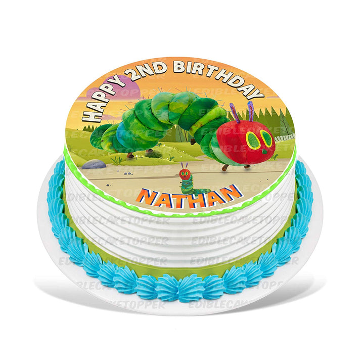 The Very Hungry Caterpillar Edible Cake Toppers Round