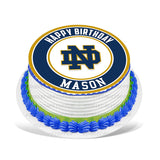 Notre Dame Fighting Irish Edible Cake Toppers Round
