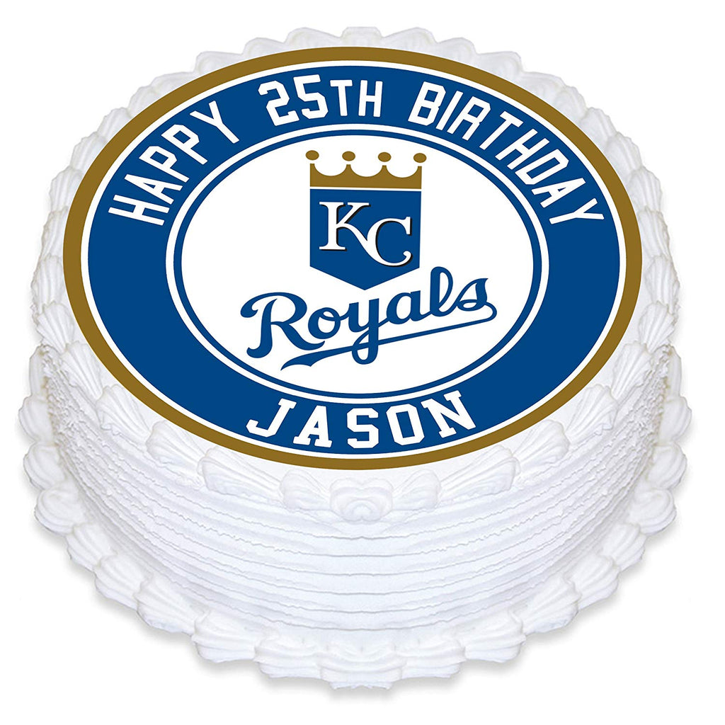Kansas City Royals Baseball Edible Image Cake Topper Personalized Birthday  Sheet Decoration Custom Party Frosting Transfer Fondant Round Circle