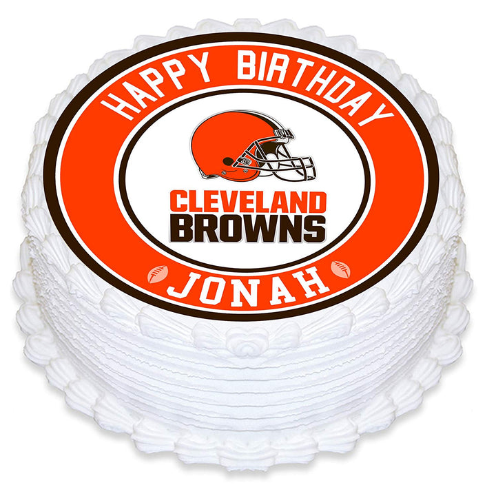 Cleveland Browns Edible Cake Toppers Round