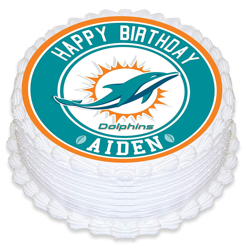 Miami Dolphins Edible Cake Toppers – Cakecery