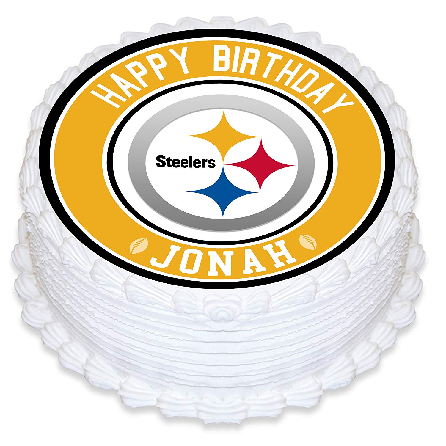 Pittsburgh Steelers Edible Image Cake Topper Personalized Birthday She -  PartyCreationz