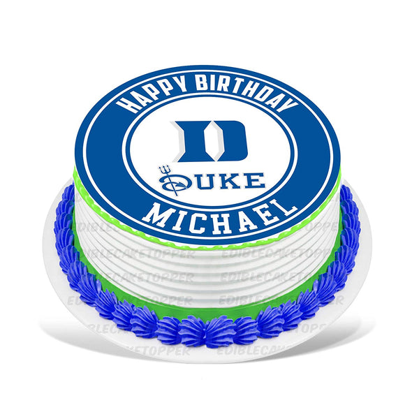 Duke Devils Edible Cake Toppers Round