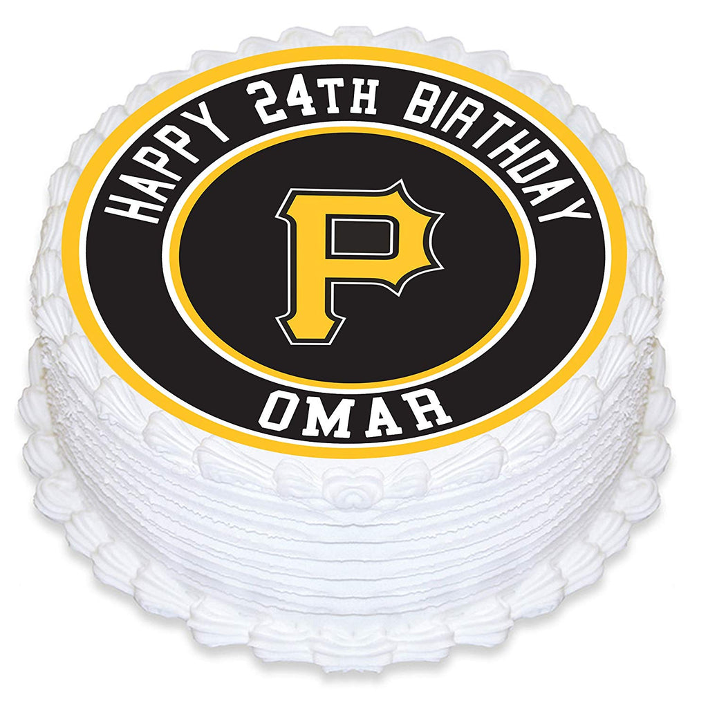 Pittsburgh Pirates Baseball Edible Image Cake Topper Personalized Birthday  Sheet Decoration Custom Party Frosting Transfer Fondant Round Circle