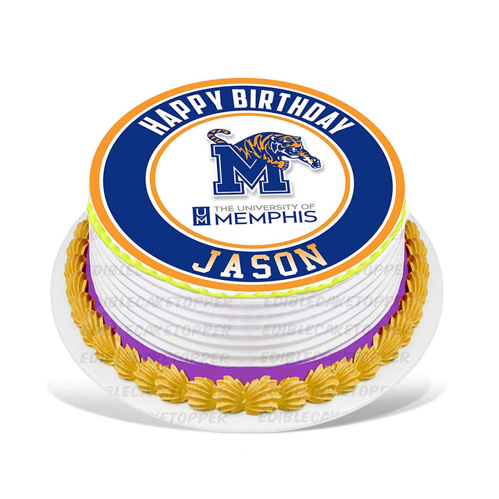 Memphis Tigers Edible Cake Toppers Round