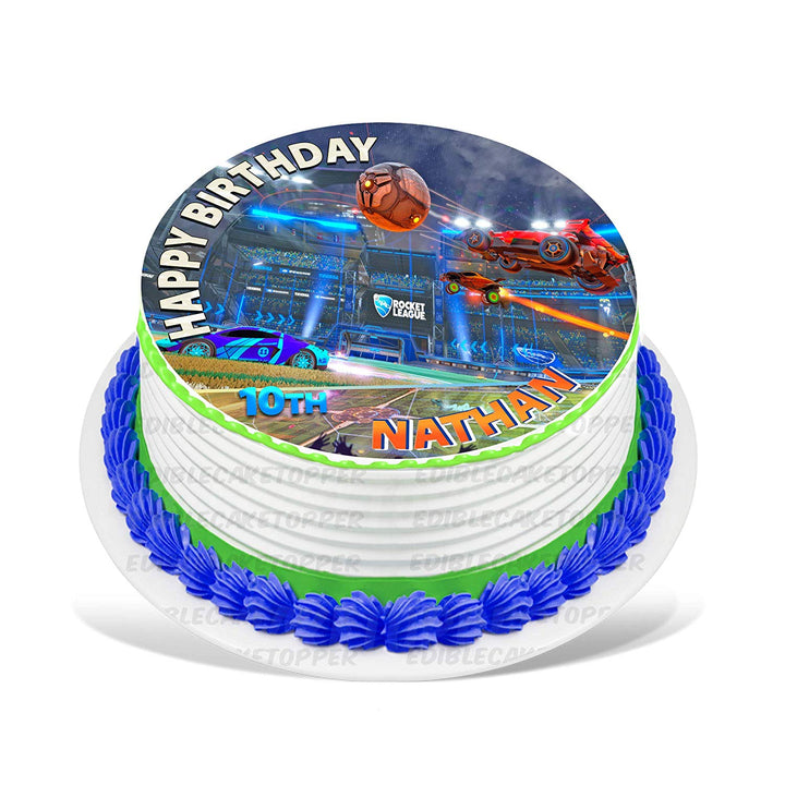 Rocket League Edible Cake Toppers Round