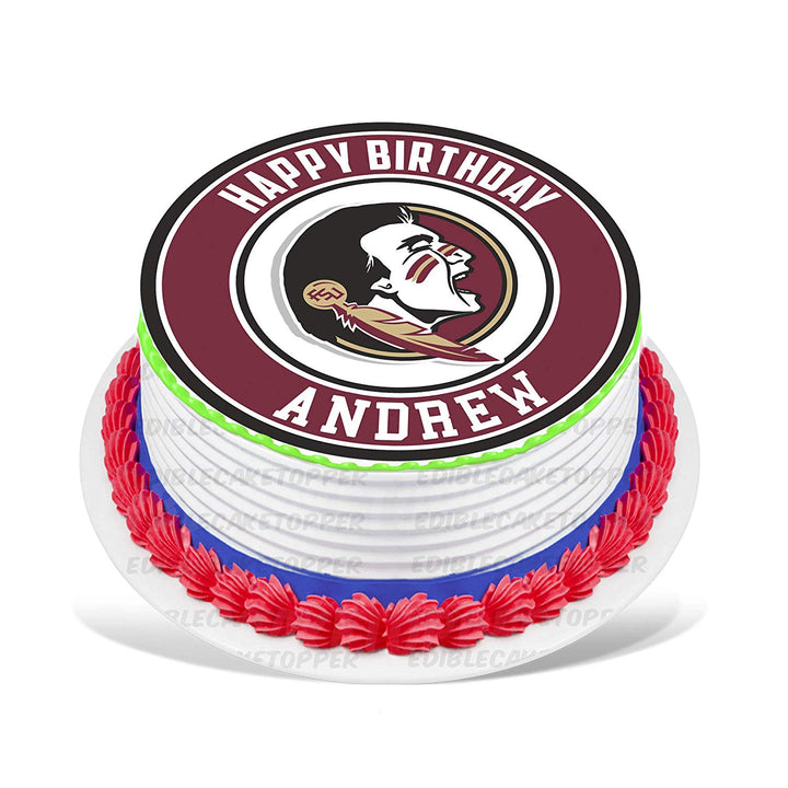 Florida State Seminoles Edible Cake Toppers Round