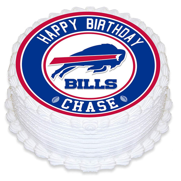 Buffalo Bills Edible Cake Toppers Round