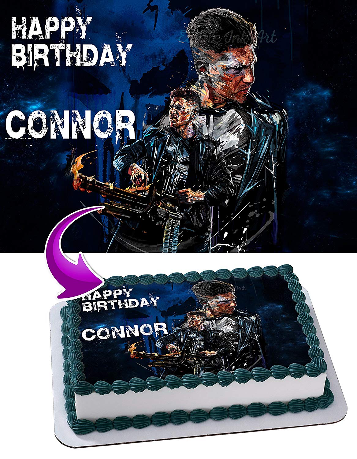 Punisher Cake | Punisher Skull Cake Carved Madeira Sponge wi… | Flickr