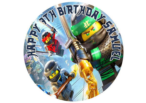 Ninjago Edible Cake Toppers Round