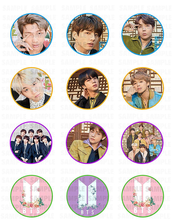 BTS Bangtan Boys Edible Cupcake Toppers