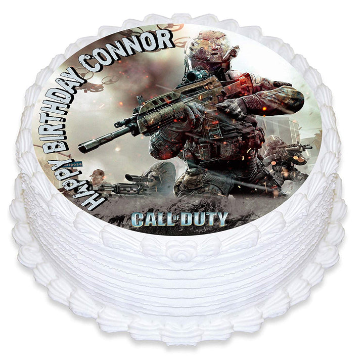 Call of Duty WWll Edible Cake Toppers Round