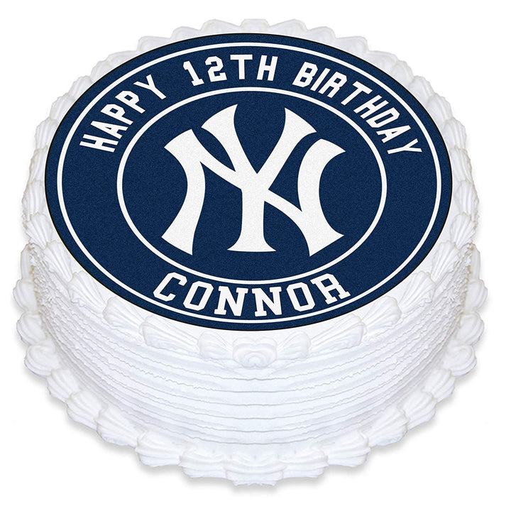 New York Yankees Edible Cake Toppers Round