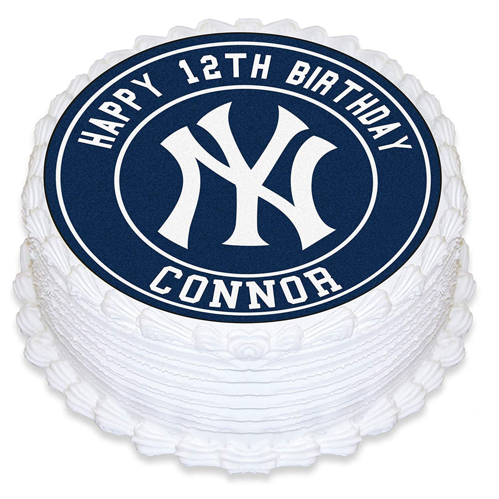 New York Yankees Cake Topper Yankees Birthday Party Happy 