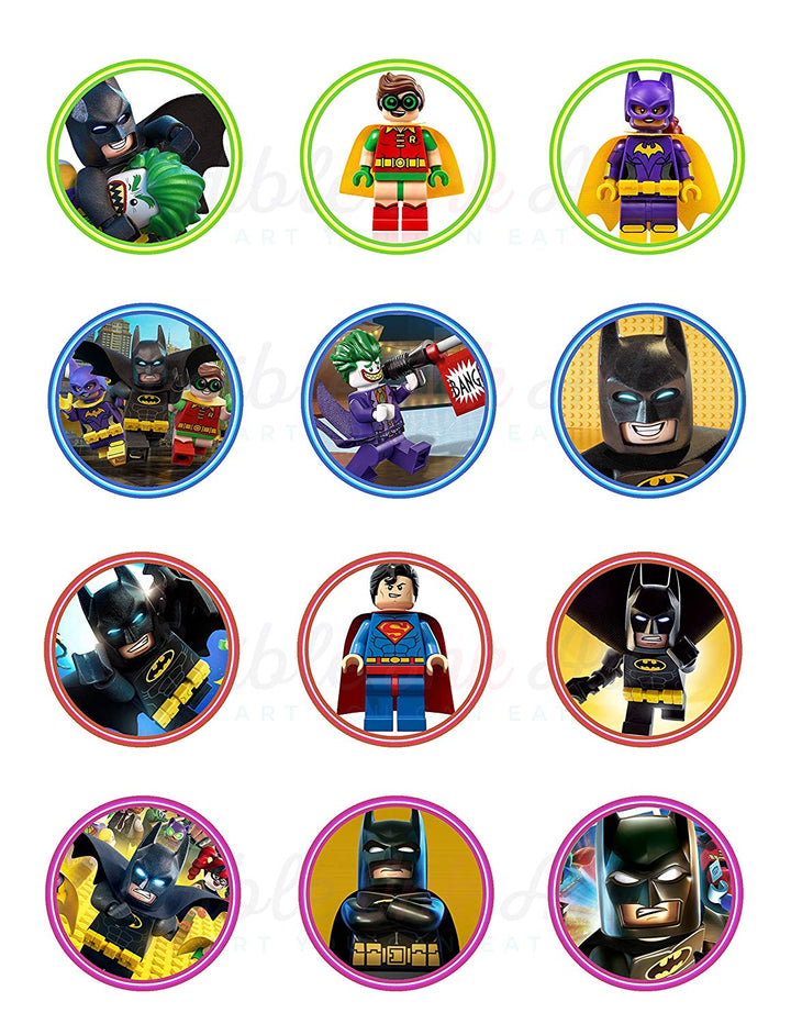 Lego Batman Edible Cupcake Toppers
