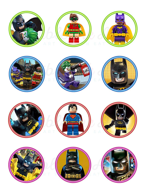 Lego Batman Edible Cupcake Toppers