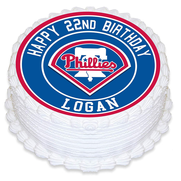 Philadelphia Phillies Baseball Edible Cake Toppers Round