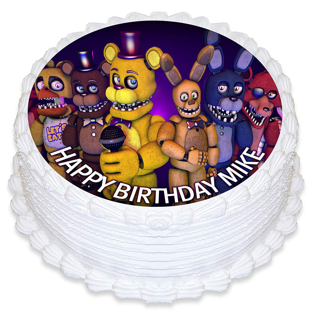 Five Nights at Freddys Edible Cake Toppers Round – Cakecery