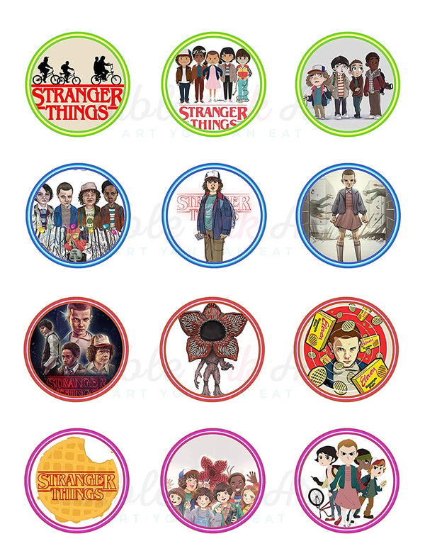 Stranger Things Edible Cupcake Toppers