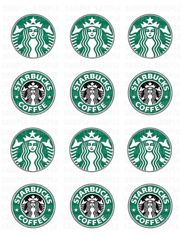 Starbucks Coffee Edible Cupcake Toppers