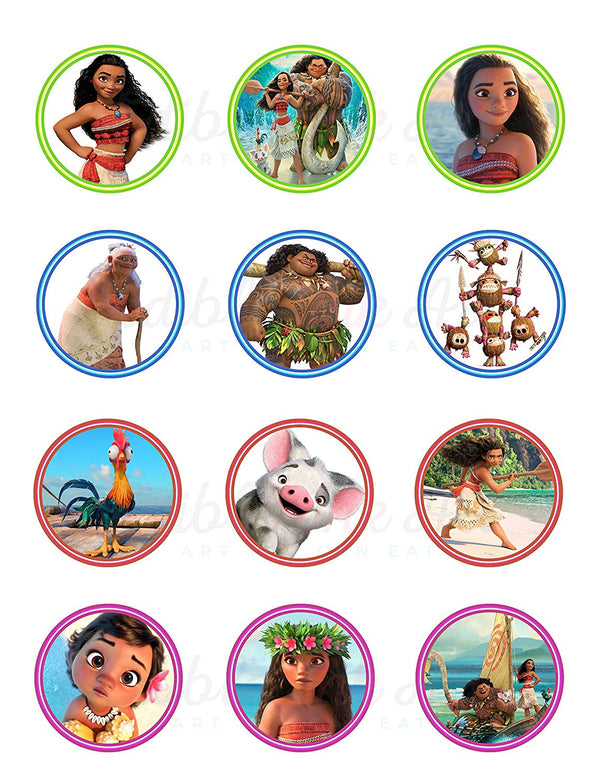 Moana Cupcake Edible Cupcake Toppers