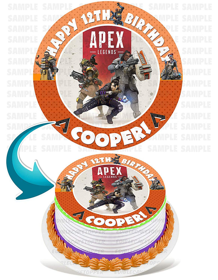 Apex Legends Edible Cake Toppers Round