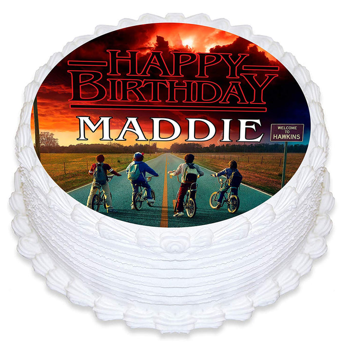 Stranger Things Edible Cake Toppers Round