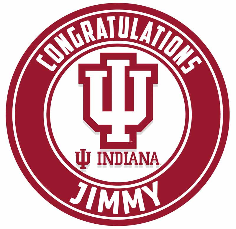 Indiana University Bloomington Edible Cake Toppers Round
