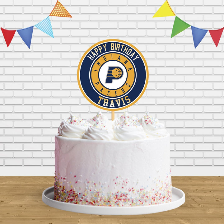 Indiana Pacers Cake Topper Centerpiece Birthday Party Decorations