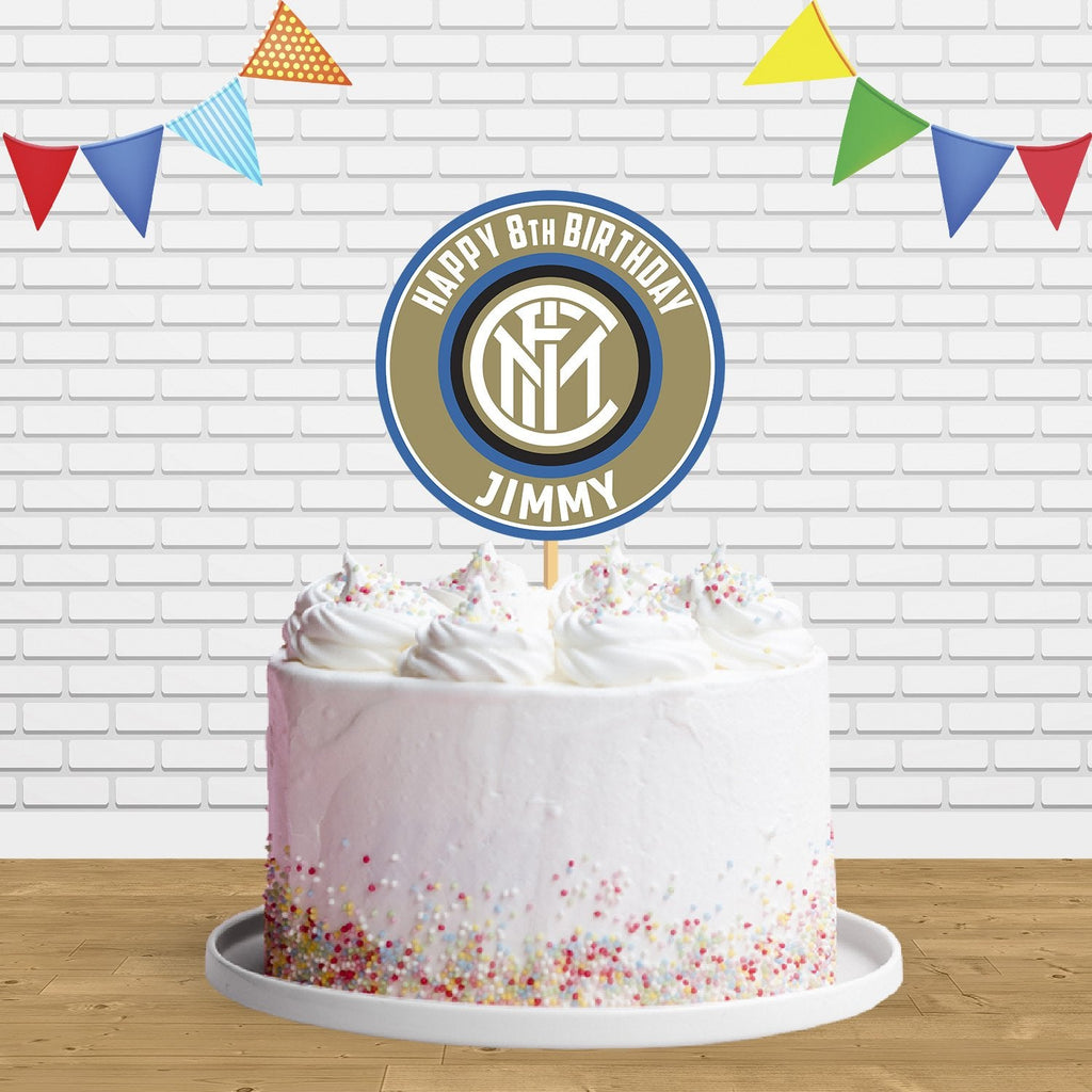 Inter Milan Cake Topper Centerpiece Birthday Party Decorations
