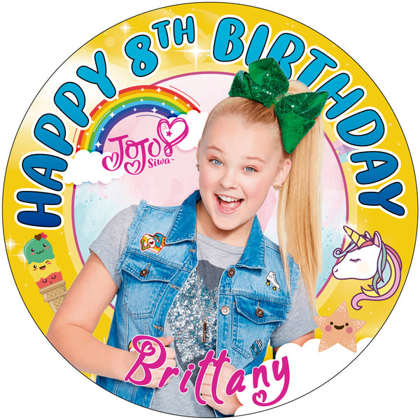 JoJo Siwa B Edible Cake Toppers Round – Cakecery