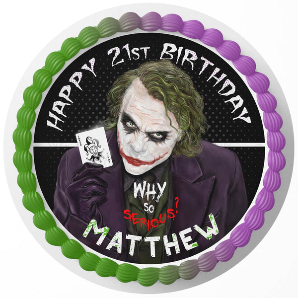 Joker Edible Cake Toppers Round