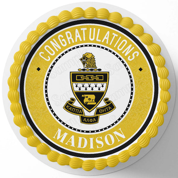 Kappa Alpha Theta Edible Cake Toppers Round