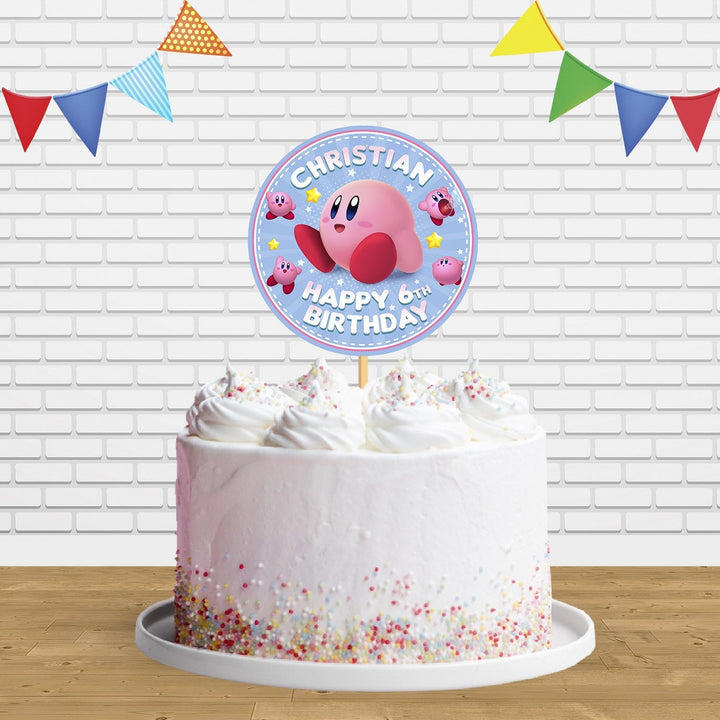 Kirby Cake Topper Centerpiece Birthday Party Decorations