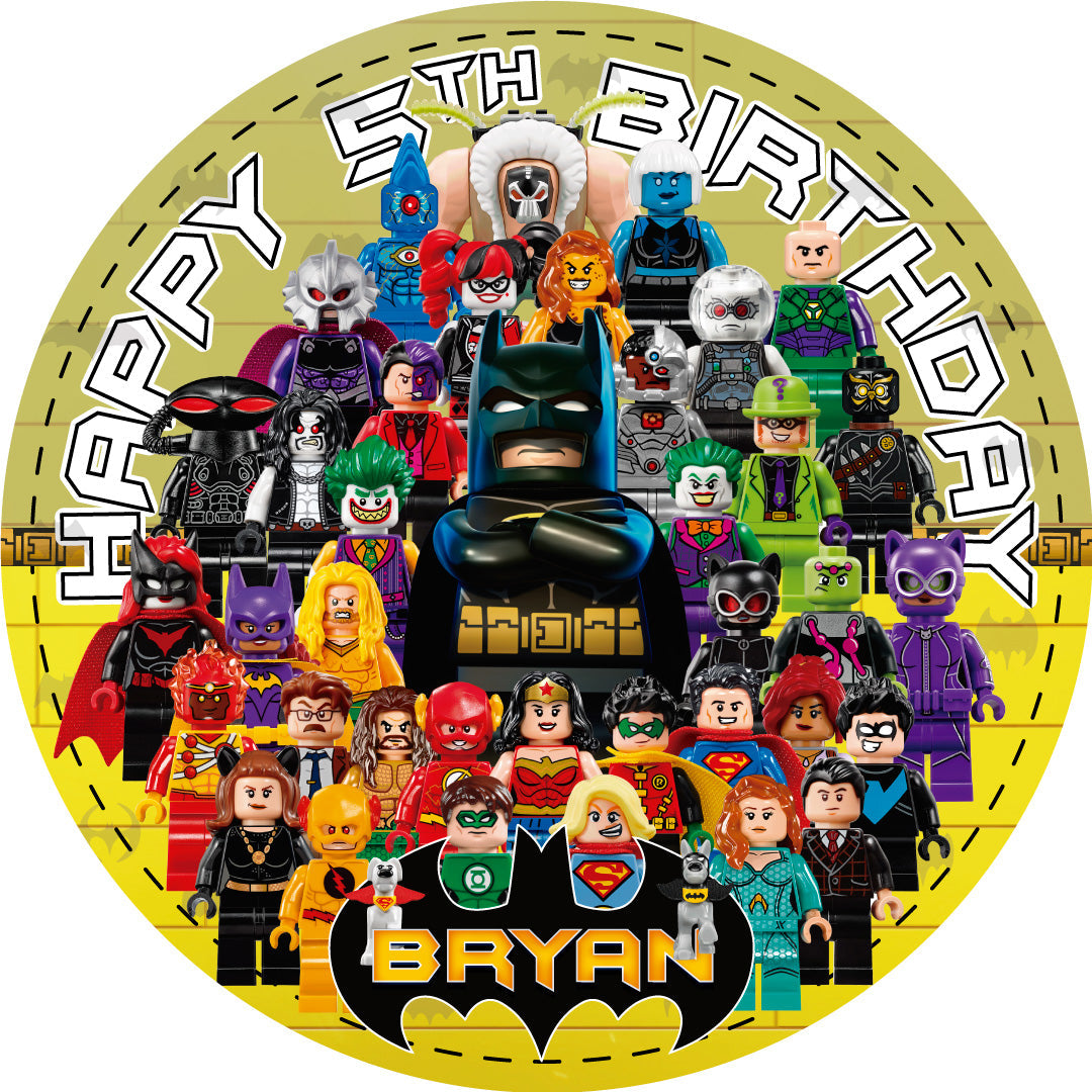 Lego Batman Edible Cake Toppers Round – Cakecery