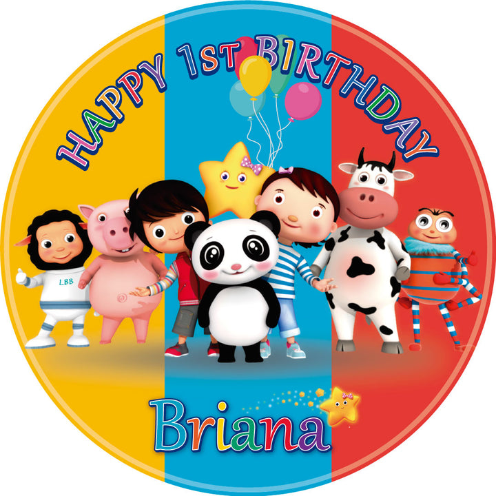 Little Baby Bum Edible Cake Toppers Round