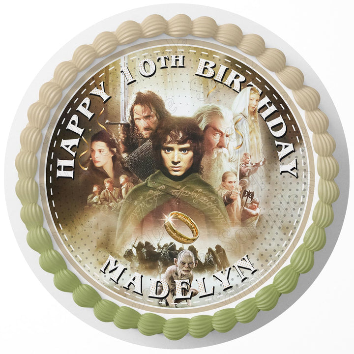 Lord Of The Ring Rd Edible Cake Toppers Round