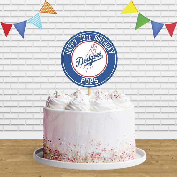 Los Angeles Dodgers Cake Topper Centerpiece Birthday Party Decorations